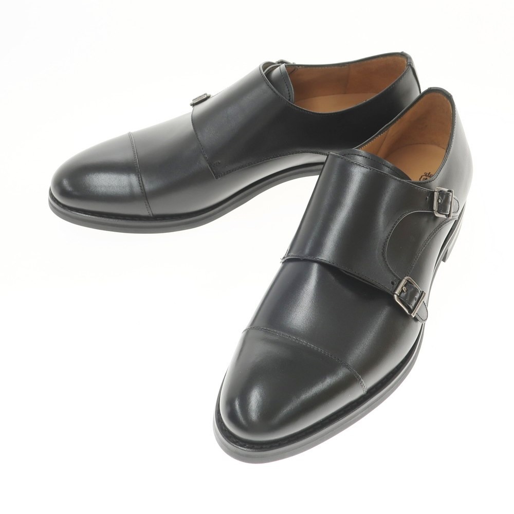 【楽天市場】【中古】【未使用】エドワードアレン EDWARD ALLAN ダブルモンクストラップ ドレスシューズ ブラック【サイズ43
