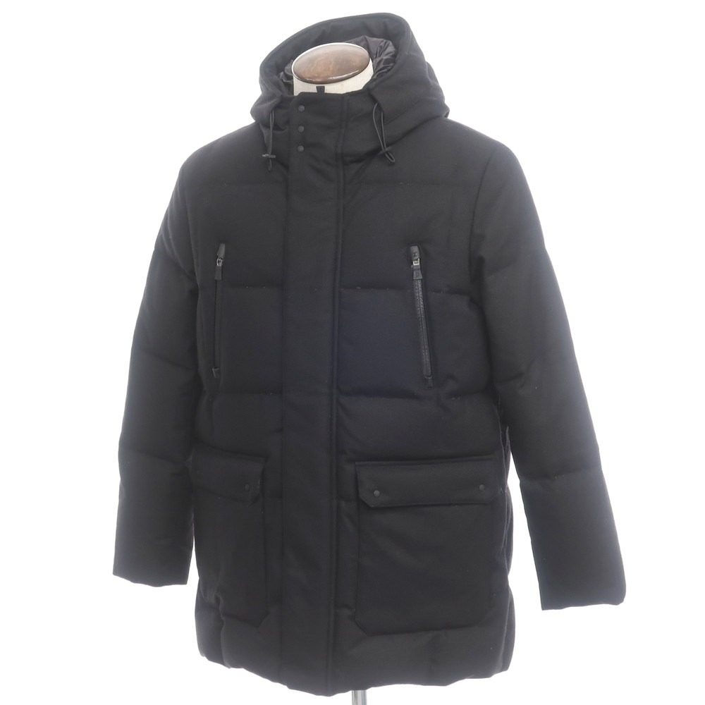 【楽天市場】【中古】ヘルノ Herno Laminar ウールナイロン フーデッド ダウンコート ブラック【サイズ48】【BLK】【A/W ...