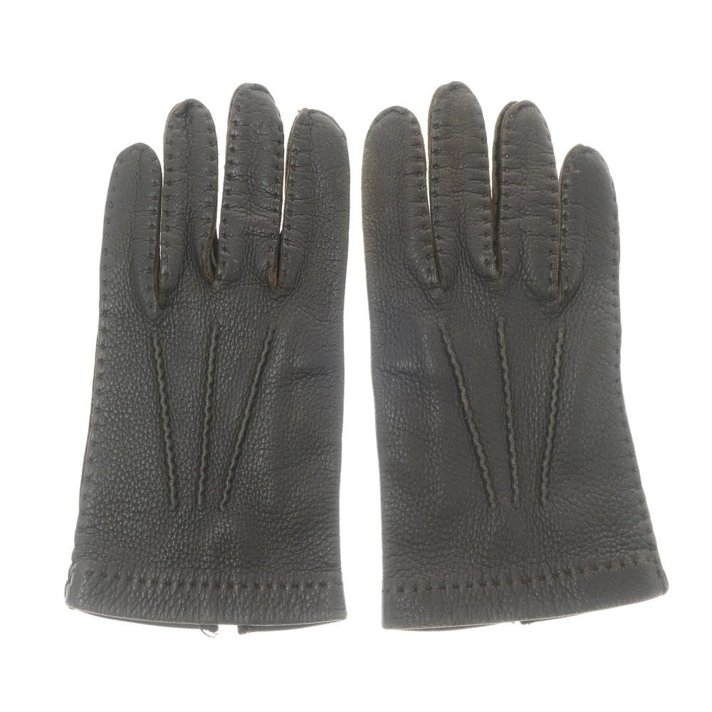【中古】メローラMEROLAレザーグローブ手袋ダークブラウン【サイズ72/1】【BRW】【A/W】【状態ランクC】【メンズ】【769898】