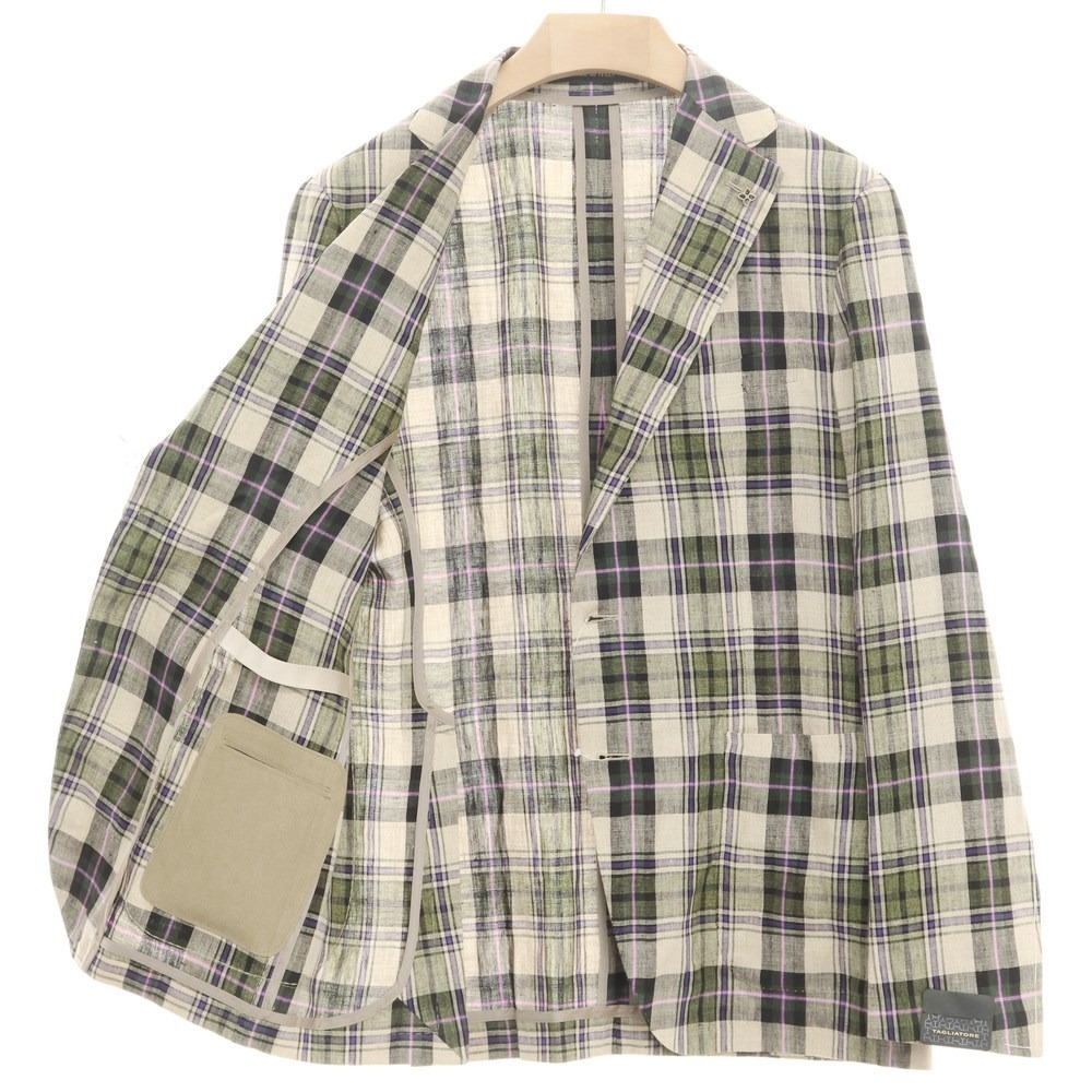 78%OFF!】 タリアトーレ TAGLIATORE リネン チェック 2B カジュアル 