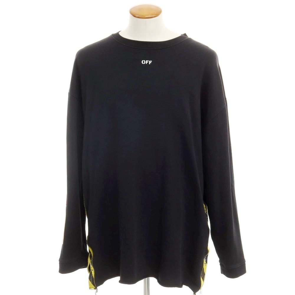 OFF-WHITE ABSTRACT ARROWS 抽象パターン オーバースウェット 黒 OFF-WHITE ABSTRACT ARROWS 抽象パターン オーバースウェット 黒
