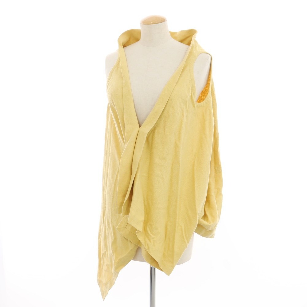 【中古】イッセイミヤケ ISSEY MIYAKE 2024年春夏 ノースリーブ ブラウス イエロー【サイズ表記なし（L位）】【YEL】【S/S】【状態ランクA】【レディース】【759296】[EPD]