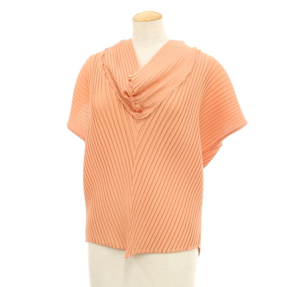 【中古】イッセイミヤケ ISSEY MIYAKE 2024年春夏 ブラウス オレンジ系【サイズ表記なし（L位）】【ORG】【S/S】【状態ランクA】【レディース】【759292】[EPD]