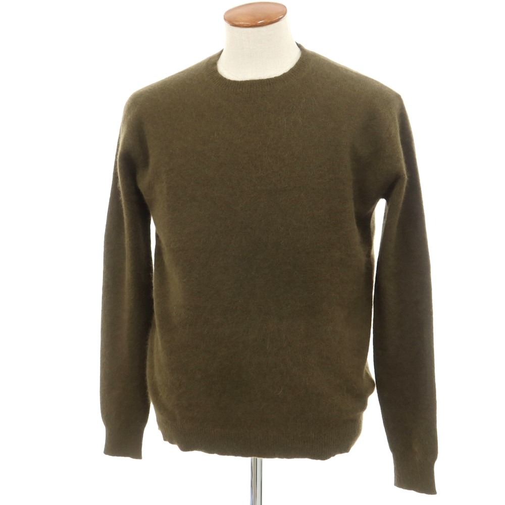 【新品】マジェスティック フィラチュール オム MAJESTIC FILATURES HOMME ラクーンナイロン クルーネック プルオーバーニット オリーブ【サイズM】【GRN】【A/W】【状態ランクN】【メンズ】【758884】[EPD]