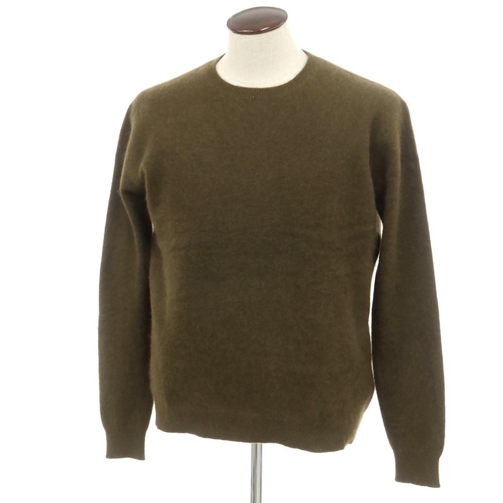 【新品】マジェスティック フィラチュール オム MAJESTIC FILATURES HOMME ラクーンナイロン クルーネック プルオーバーニット オリーブ【サイズL】【GRN】【A/W】【状態ランクN】【メンズ】【758882】[EPD]