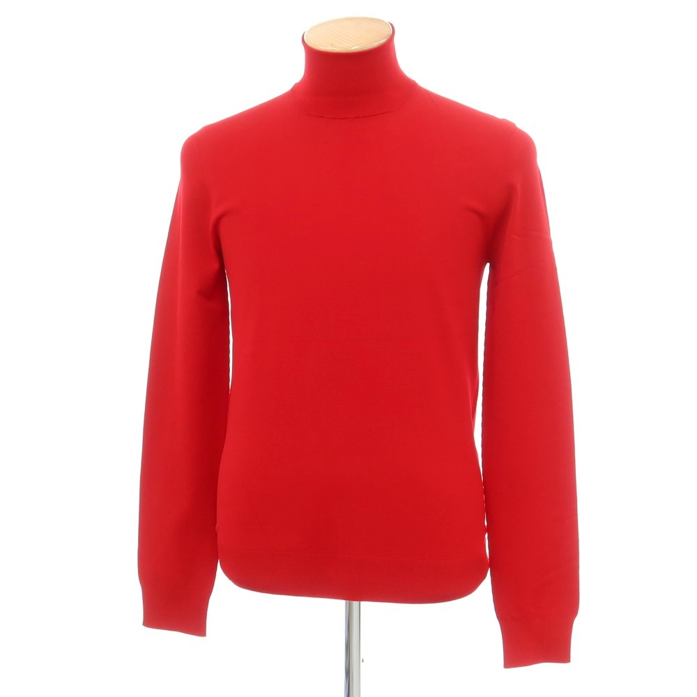 【中古】ボッテガヴェネタ BOTTEGAVENETA レーヨンポリエステル ハイネック プルオーバーニット レッド【サイズM】【RED】【S/S】【状態ランクA】【メンズ】【758879】[EPD]