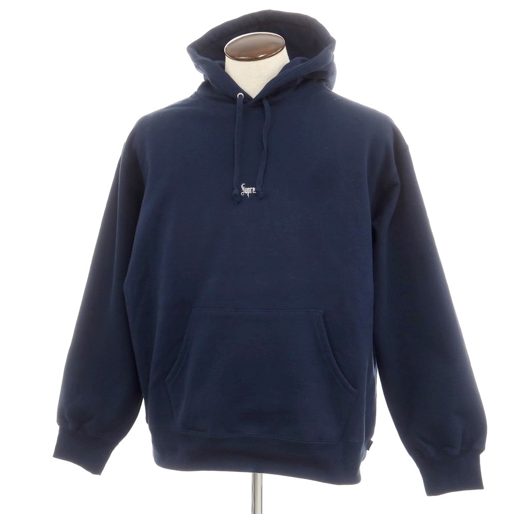 【中古】シュプリーム Supreme 2024年秋冬 Micro Logo Hooded Sweatshirt スウェットパーカー ネイビー【サイズL】【NVY】【A/W】【状態ランクB】【メンズ】【749894】[EPD]