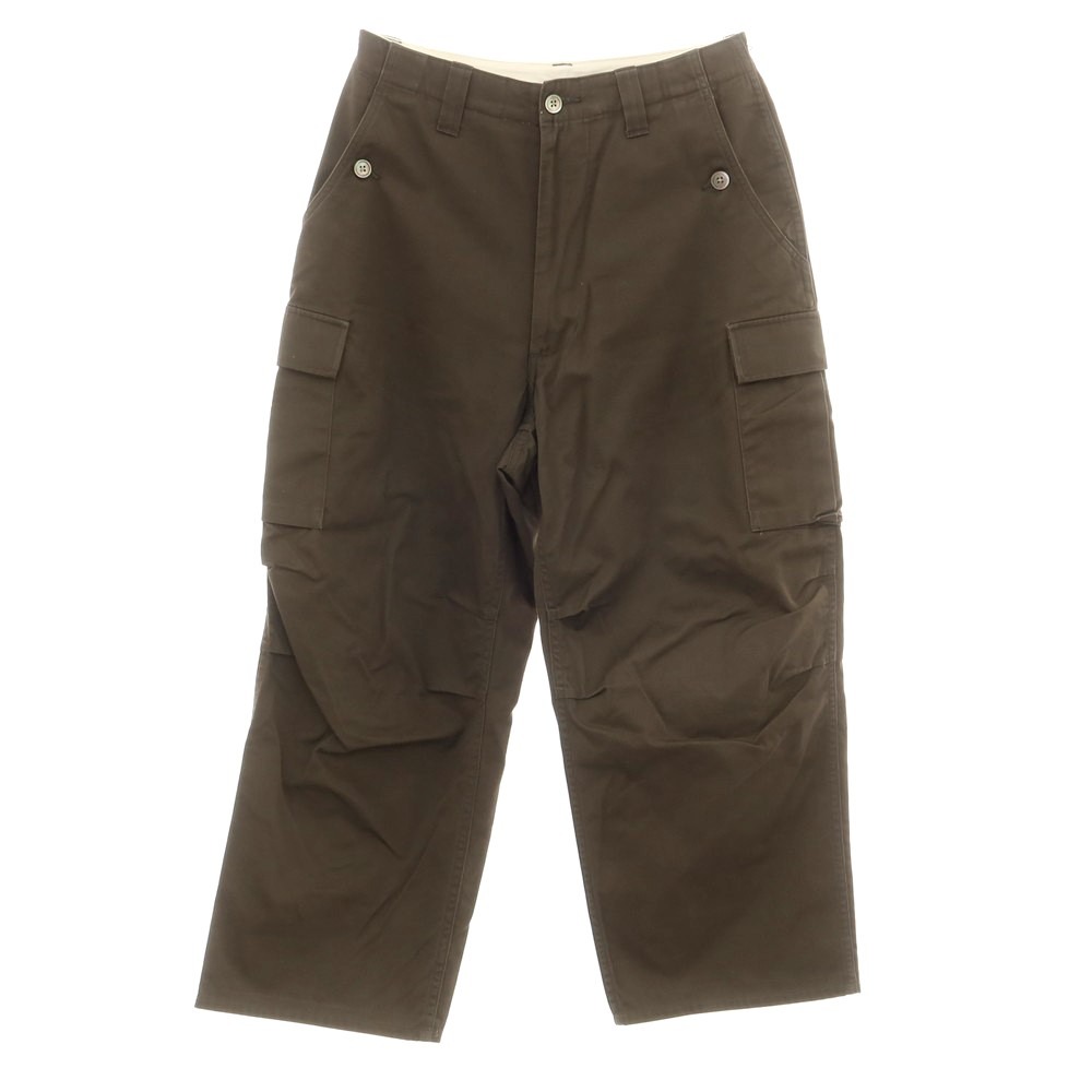【中古】イートウツ E.TAUTZ コットン ワイド カーゴパンツ ダークオリーブ【サイズ30】【GRN】【S/S/A/W】【状態ランクB】【メンズ】【749892】[DPD]