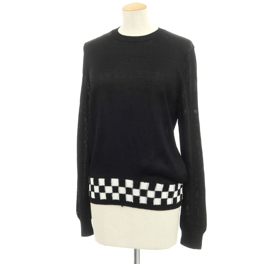 【中古】コムデギャルソン コムデギャルソン COMME des GARCONS COMME des GARCONS 2024年春夏 ハイゲージ レーヨン クルーネック プルオーバーニット ブラック【サイズL】【BLK】【S/S】【状態ランクA】【レディース】【749869】[EPD]