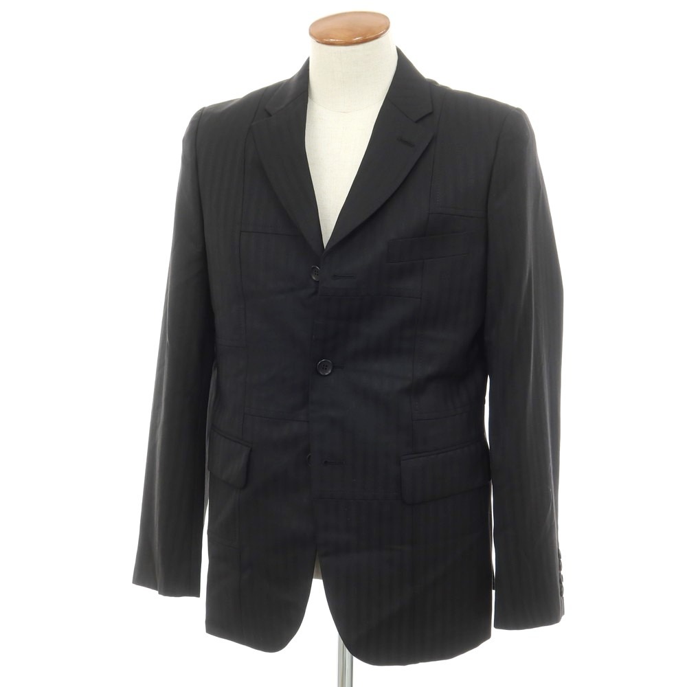 【中古】コムデギャルソン オムドゥ COMME des GARCONS HOMME DEUX 2024年春夏 切替 ウール テーラードジャケット ブラック【サイズM】【BLK】【S/S/A/W】【状態ランクA】【メンズ】【749868】[DPD] 25,455円