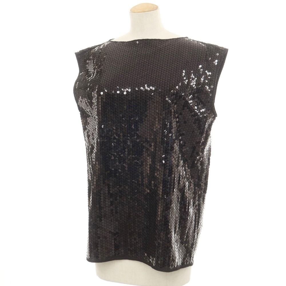 【中古】ジュンヤワタナベ JUNYA WATANABE 2024年春夏 ポリエステル スパンコール ボートネック ノースリーブ ブラウス ブラック【サイズXS】【BLK】【S/S】【状態ランクA】【レディース】【749796】[EPD] 15,418円