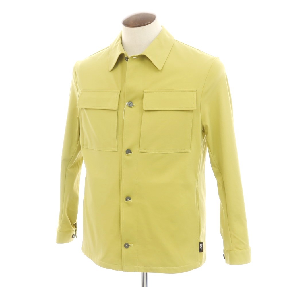 【新品】イーヴォ Hevo コットンナイロンジャージー ワークジャケット ライムイエロー【サイズ48】【YEL】【S/S】【状態ランクN】【メンズ】【749589】[DPD]