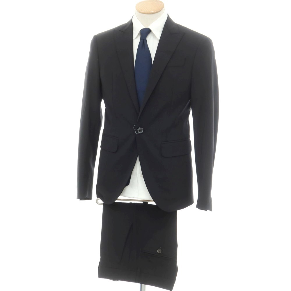 【新品】ディースクエアード DSQUARED2 ストレッチウール 1Bスーツ ブラック【サイズ42】【BLK】【S/S/A/W】【状態ランクN】【メンズ】【749588】