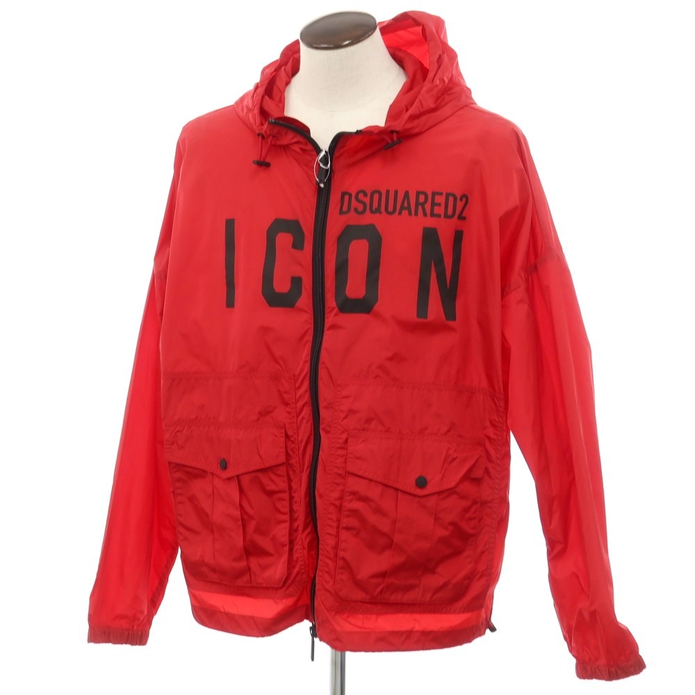【新品】ディースクエアード DSQUARED2 ナイロン ICON シェルジャケット レッド【サイズXXL】【RED】【S/S】【状態ランクN】【メンズ】【749586】[DPD]