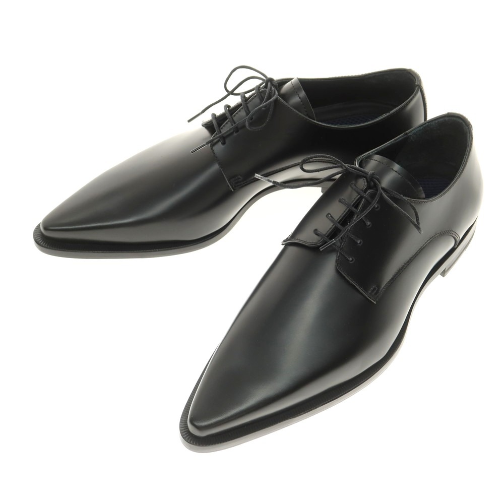 【新品】ディースクエアード DSQUARED2 ポインテッドトゥ レザー シューズ ブラック【サイズ42】【BLK】【S/S/A/W】【状態ランクN】【メンズ】【749584】[DPD]