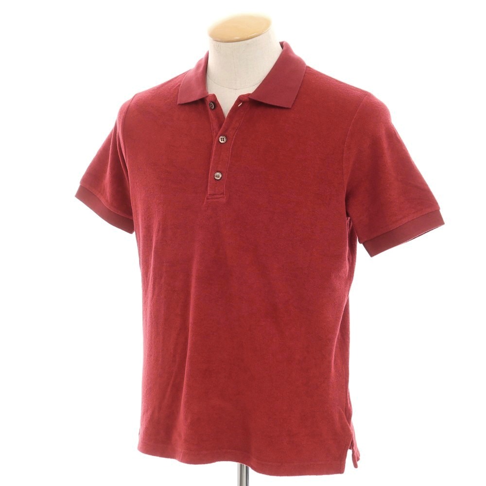 【新品】ザノーネ ZANONE コットン パイル 半袖ポロシャツ レッド【サイズ44】【RED】【S/S】【状態ランクN】【メンズ】【749577】[DPD]