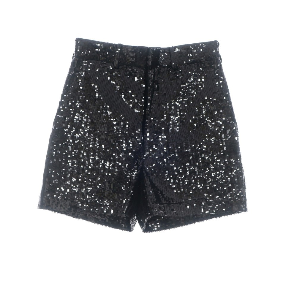 【中古】ジュンヤワタナベ JUNYA WATANABE 2024年春夏 ストレッチ ナイロン スパンコール ショートパンツ ブラック【サイズXS】【BLK】【S/S】【状態ランクA】【レディース】【749572】[DPD]