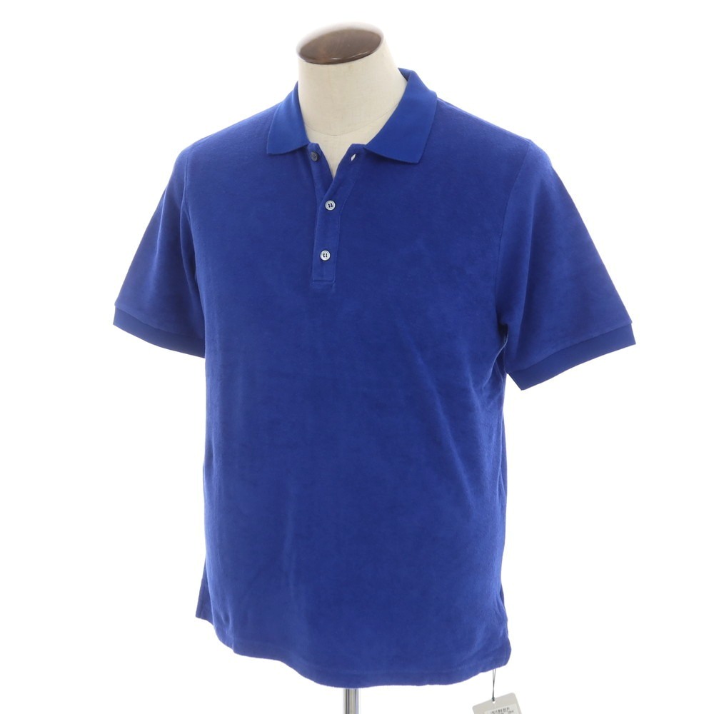 【新品】ザノーネ ZANONE コットン パイル 半袖ポロシャツ ブルー【サイズ50】【BLU】【S/S】【状態ランクN】【メンズ】【749570】[DPD]