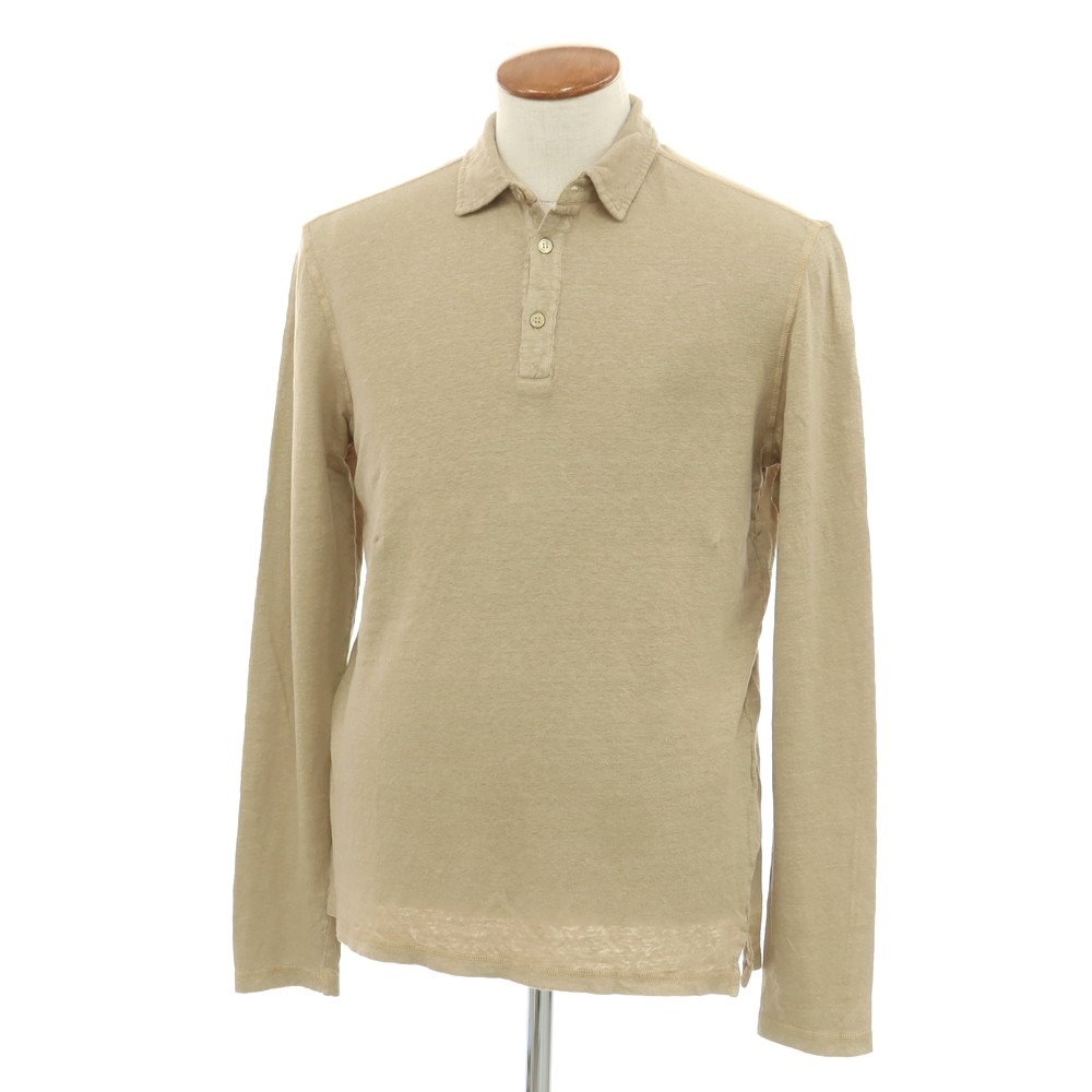 【新品アウトレット】マジェスティック フィラチュール オム MAJESTIC FILATURES HOMME ストレッチリネン 長袖ポロシャツ ベージュ【サイズM】【BEI】【S/S】【状態ランクN-】【メンズ】【749493】[DPD]