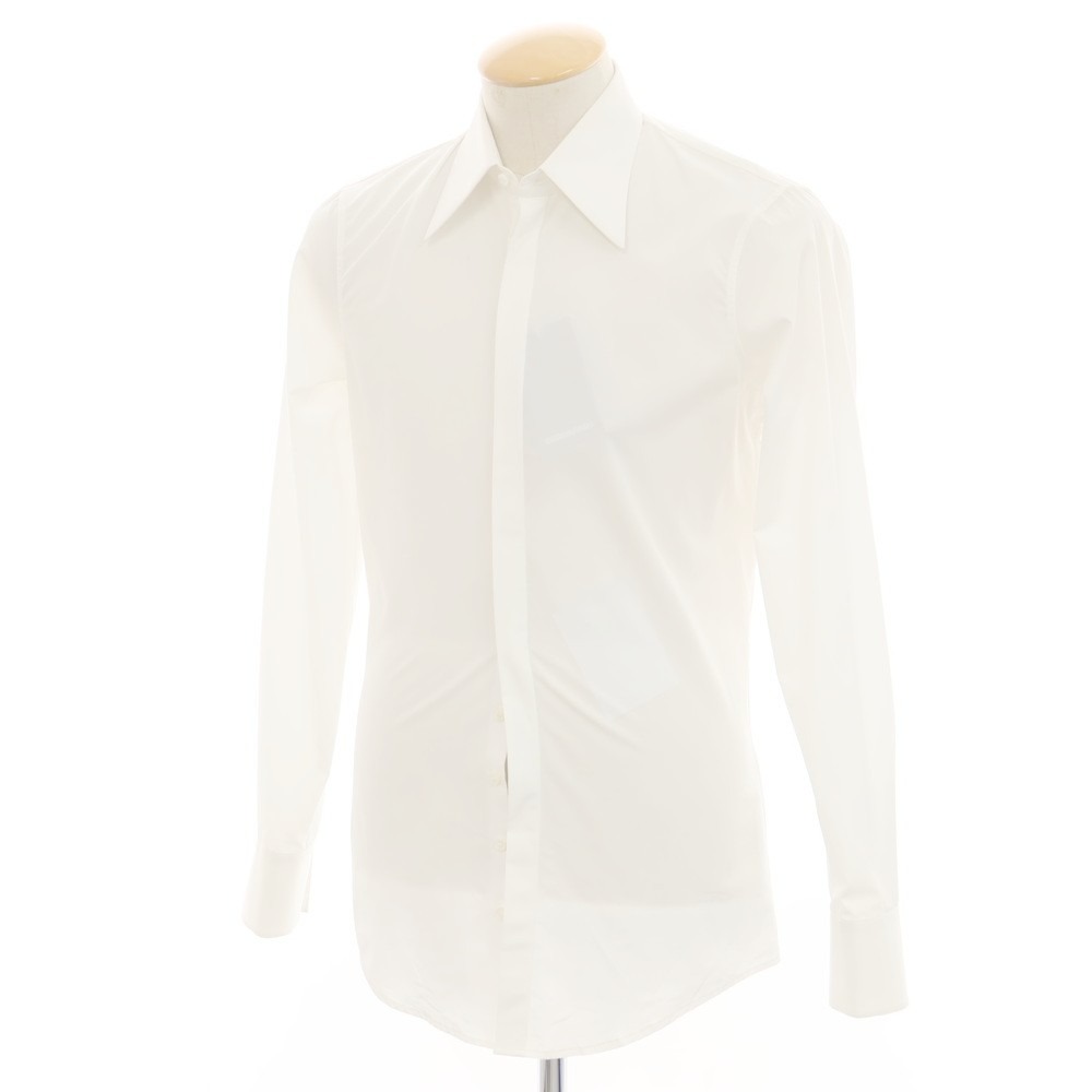 【中古】ディースクエアード DSQUARED2 コットン レギュラーカラー カジュアルシャツ ホワイト【サイズ42】【WHT】【S/S/A/W】【状態ランクB】【メンズ】【749489】[DPD]