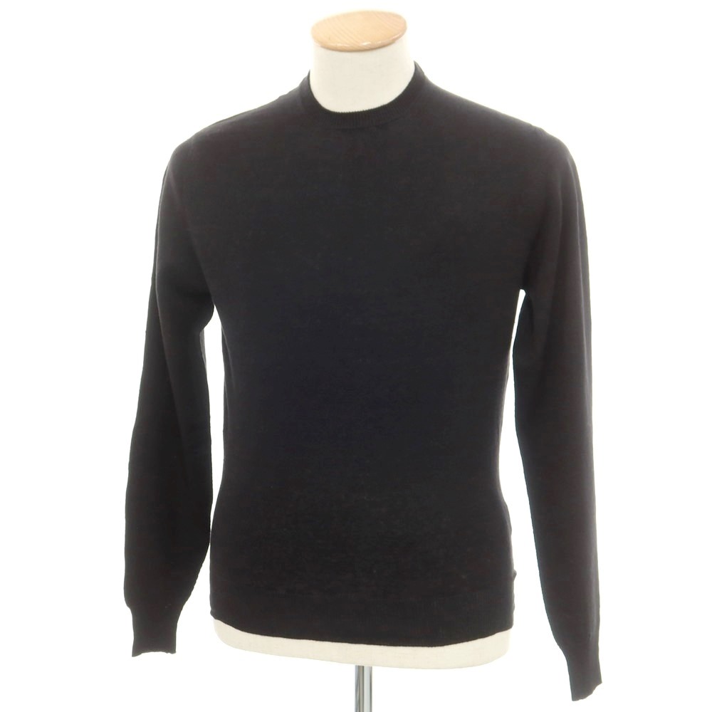 【新品】ドルモア DRUMOHR リネンポリエステル クルーネック プルオーバーニット ブラック【サイズ44】【BLK】【S/S】【状態ランクN】【メンズ】【749485】[CPD]