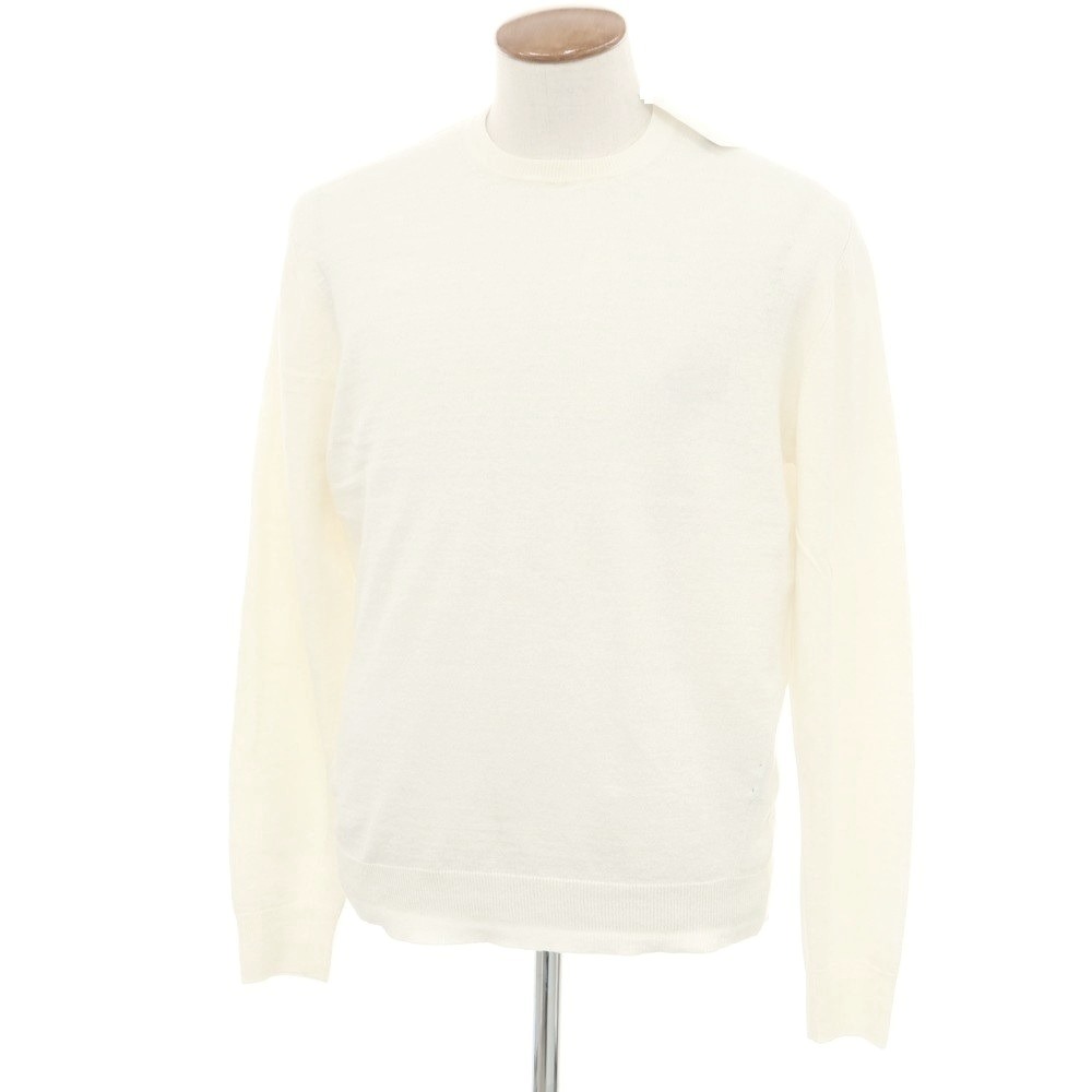 【新品】ドルモア DRUMOHR リネンポリエステル クルーネック プルオーバーニット アイボリー【サイズ48】【WHT】【S/S】【状態ランクN】【メンズ】【749485】[CPD]