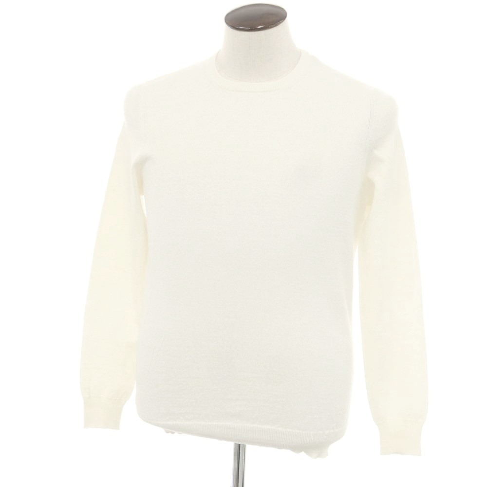【新品】ドルモア DRUMOHR リネンポリエステル クルーネック プルオーバーニット アイボリー【サイズ50】【WHT】【S/S】【状態ランクN】【メンズ】【749485】[CPD]