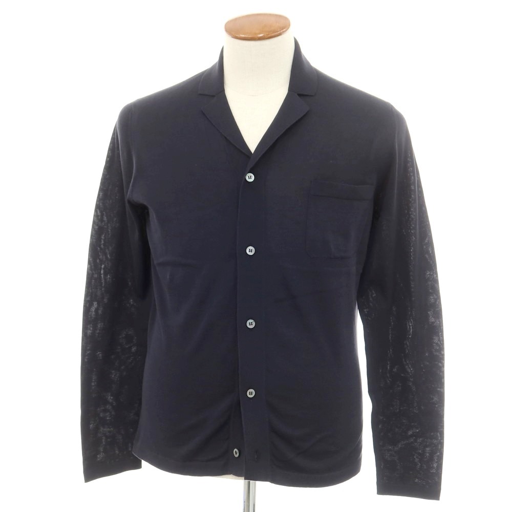 【新品】ドルモア DRUMOHR ハイゲージコットンニット カーディガン ダークネイビー【サイズ46】【NVY】【S/S】【状態ランクN】【メンズ】【749484】[CPD]