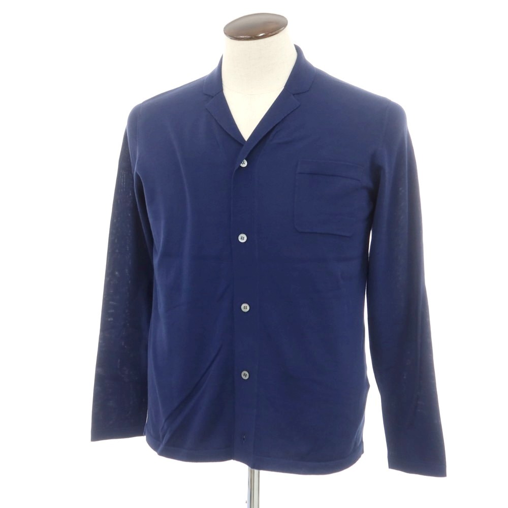 【新品】ドルモア DRUMOHR ハイゲージコットンニット カーディガン ネイビーブルー【サイズ48】【NVY】【S/S】【状態ランクN】【メンズ】【749484】[CPD]