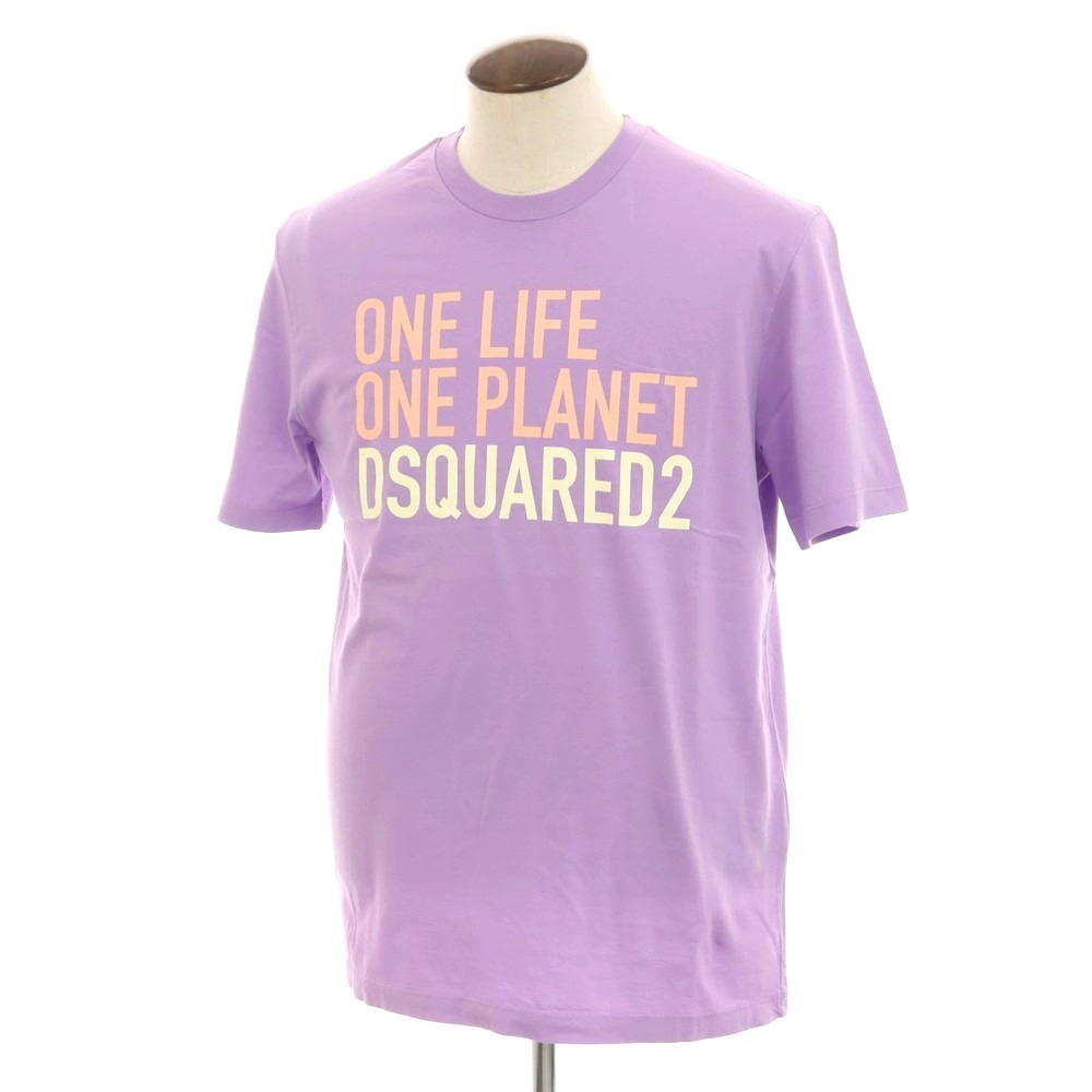 【新品】ディースクエアード DSQUARED2 コットン クルーネック 半袖Ｔシャツ ラベンダー【サイズL】【PUP】【S/S】【状態ランクN】【メンズ】【749480】[CPD]