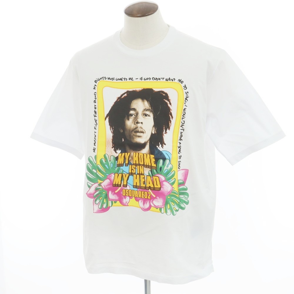 【新品】ディースクエアード DSQUARED2 コットン クルーネック 半袖Ｔシャツ ホワイト【サイズL】【WHT】【S/S】【状態ランクN】【メンズ】【749473】[CPD] 11,453円