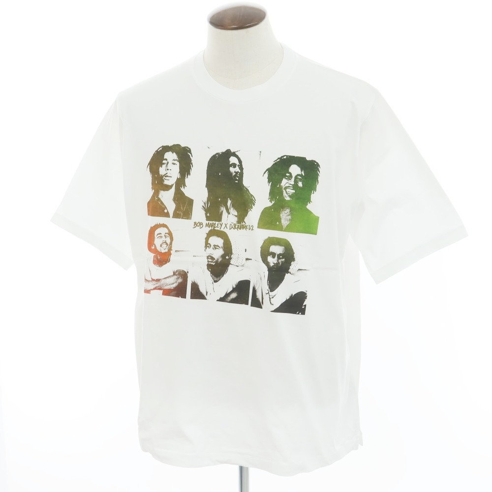 【新品】ディースクエアード DSQUARED2 コットン クルーネック 半袖Ｔシャツ ホワイト【サイズL】【WHT】【S/S】【状態ランクN】【メンズ】【749471】