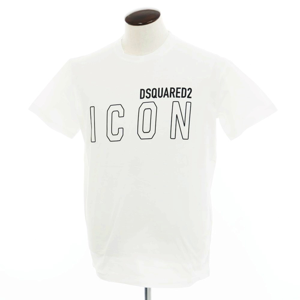 【新品】ディースクエアード DSQUARED2 コットン クルーネック 半袖Ｔシャツ ホワイト【サイズL】【WHT】【S/S】【状態ランクN】【メンズ】【749468】 APD