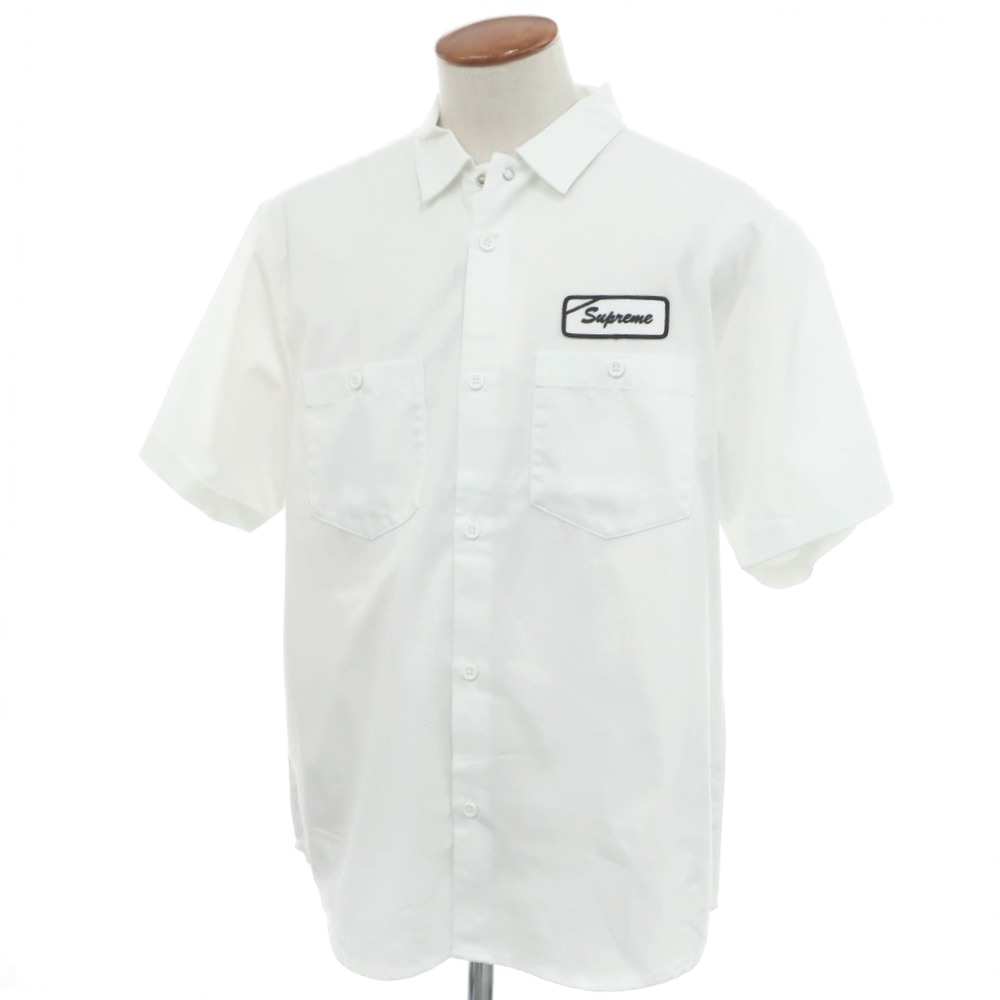 【中古】シュプリーム Supreme 2025年春夏 Bitch S/S Work Shirt コットンポリエステル 半袖シャツ ホワイト【サイズM】【WHT】【S/S】【状態ランクA】【メンズ】【749397】[CPD]