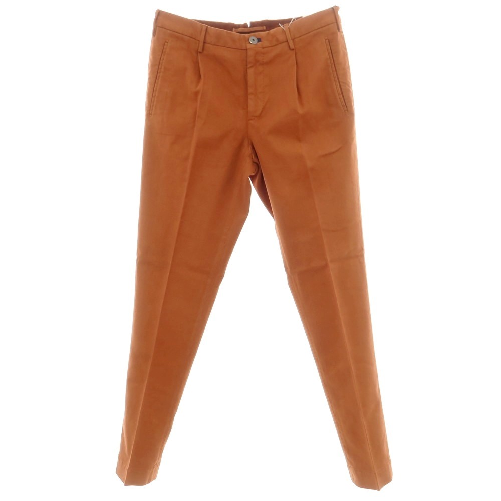 【新品】インコテックス INCOTEX TAPERED FIT ストレッチコットン カジュアルスラックスパンツ オレンジブラウン【サイズ48】【BRW】【S/S/A/W】【状態ランクN】【メンズ】【749296】[EPD]｜リタリオリブロ