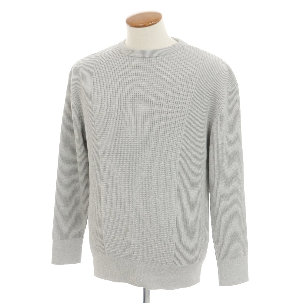 【新品】ヴィルーム V::loom ミドルゲージコットン クルーネック ニット グレー【サイズM】【GRY】【S/S/A/W】【状態ランクN】【メンズ】【749295】[CPD]