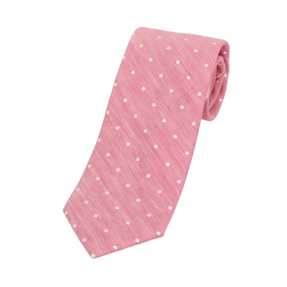 【新品未使用】DORMEUIL ネクタイ 新品 DORMEUIL ドーメル ネクタイ ブルー ドット柄 シルク