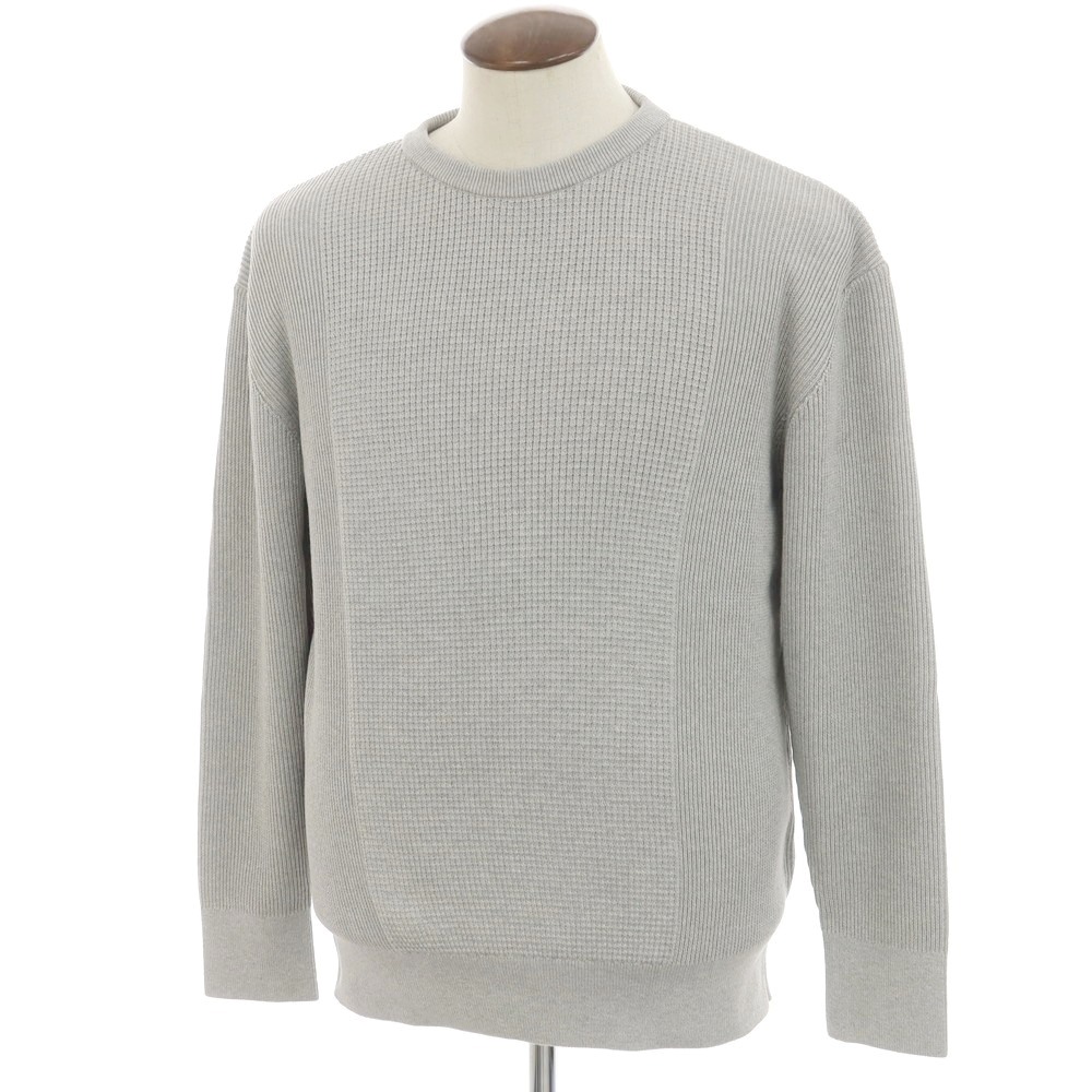 【新品】ヴィルーム V::loom ミドルゲージコットン クルーネック ニット グレー【サイズL】【GRY】【S/S/A/W】【状態ランクN】【メンズ】【749292】[CPD]