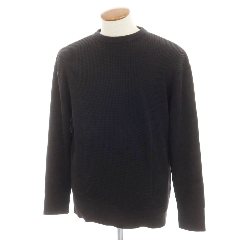 【新品】ヴィルーム V::loom ミドルゲージコットン クルーネック ニット ブラック【サイズM】【BLK】【S/S/A/W】【状態ランクN】【メンズ】【749292】[CPD]