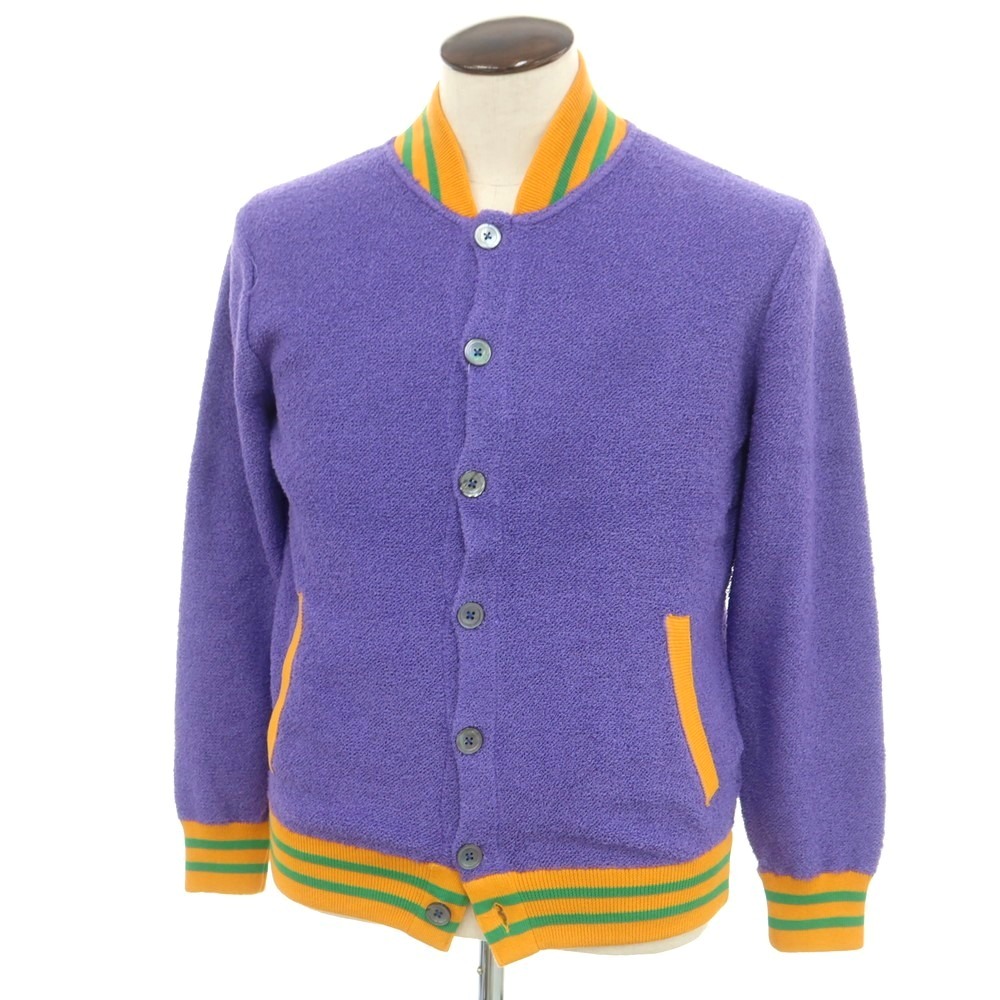 【新品】ガリア GALLIA コットンナイロン ニットブルゾン パープルxオレンジ系【サイズ50】【PUP】【S/S】【状態ランクN】【メンズ】【749292】[APD]