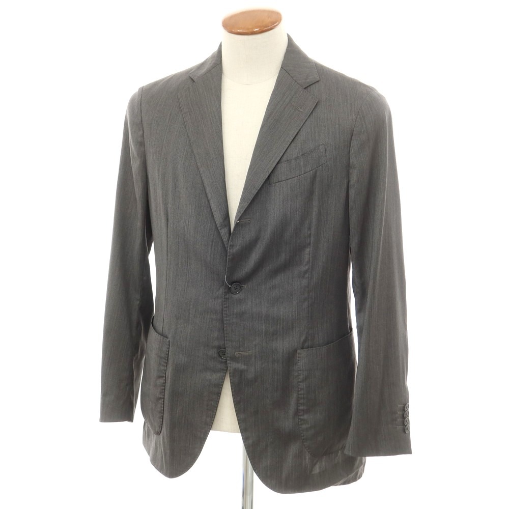 【SALE10%OFF/返品不可】【中古】ラルディーニ LARDINI easy wear ストレッチウールナイロン テーラードジャケット 薄墨色【大きさ48】【GRY】【S/S】【物質の状態価値づけるC】【メンズ】【749286】[CPD]