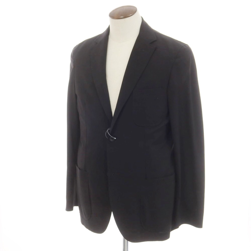 【新品】投げること御召しもの SLOWEAR ストレッチウールナイロン 心地好い上衣 黒いこと【大きさ50】【BLK】【S/S】【物質の状態序列付けるN】【メンズ】【749283】