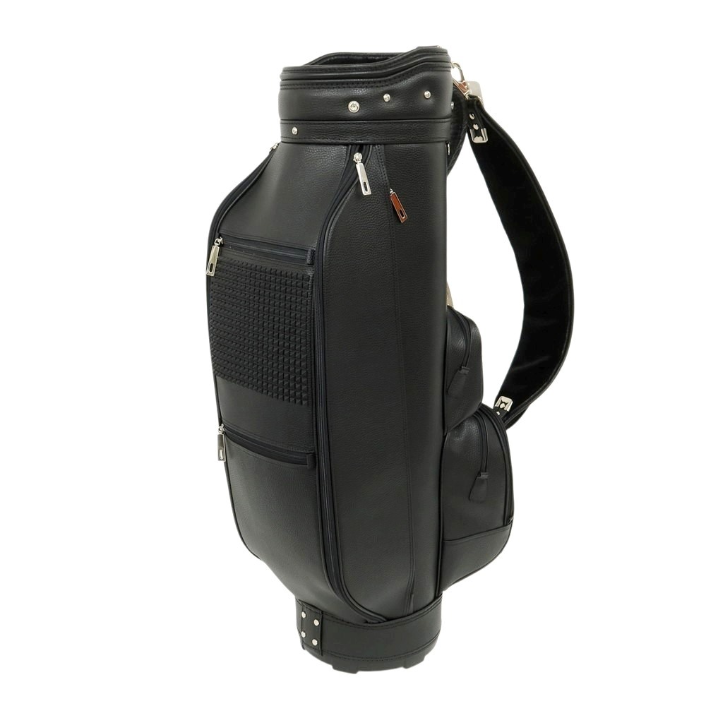 【中古】【未使用】ボンジャポネ BONJAPONE × KOYAMA GOLF BAG FACTORY LEOPARD レザー スタッズ ゴルフバッグ ブラック【BLK】【S/S/A/W】【状態ランクS】【ユニセックス】【749283】[CPD]