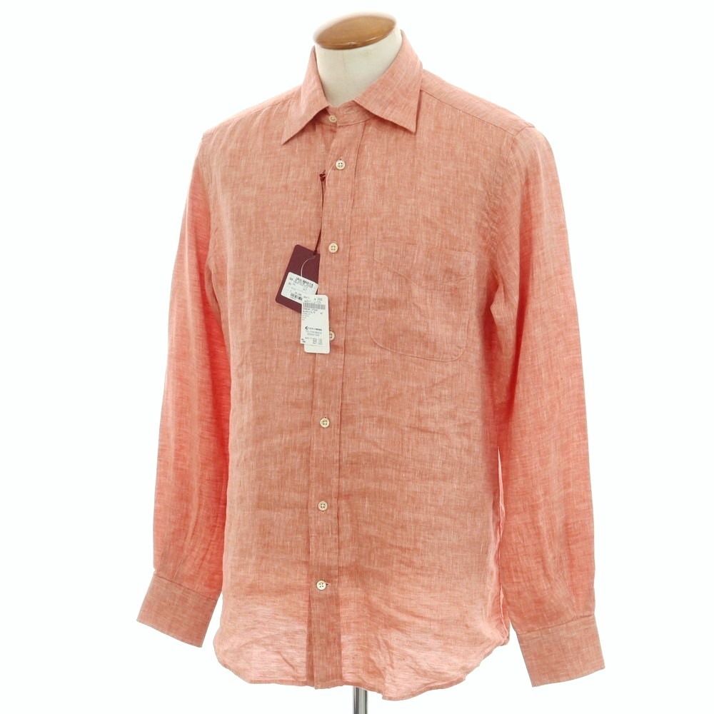 【新品】グランシャツ Glanshirt リネン 広広とした色合い 心地よいプルオーバー 点火装置赤いこと【大きさ40】【RED】【S/S】【物質の状態価値づけるN】【メンズ】【749283】[BPD]
