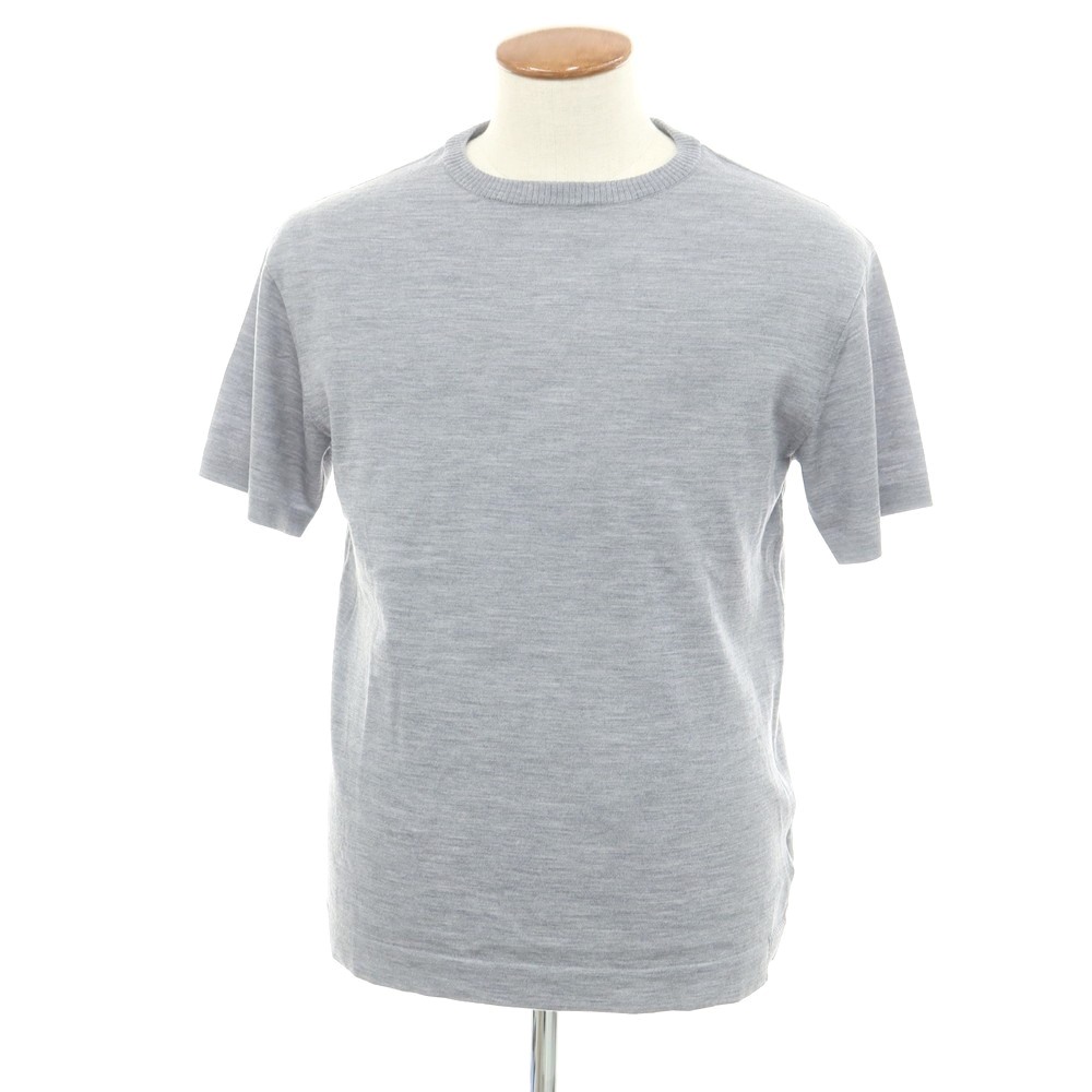 【新品】ヴィルーム V::loom ウール クルーネック 半袖 プルオーバーニット グレー【サイズM】【GRY】【S/S】【状態ランクN】【メンズ】【749279】[APD]