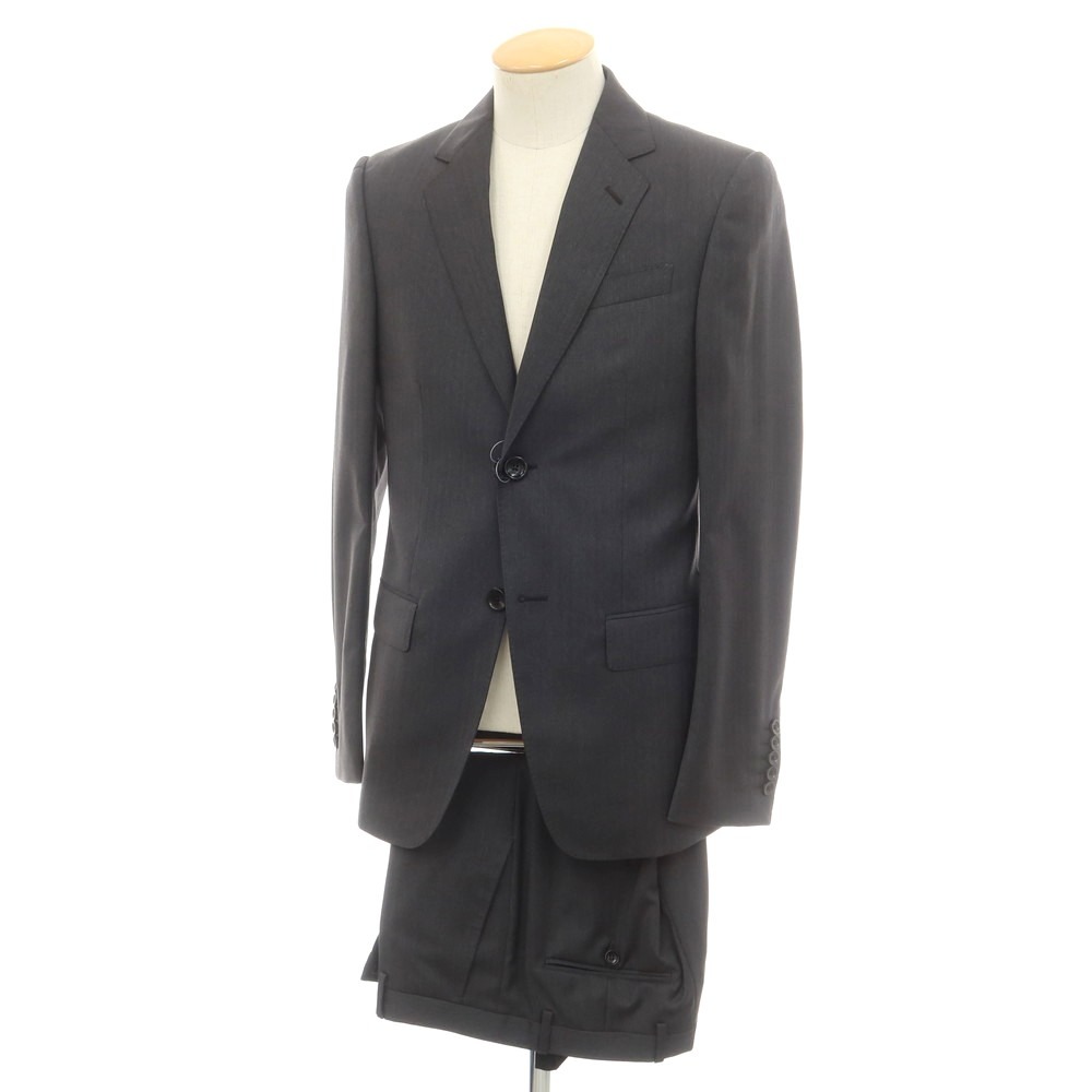 【中古】グッチ GUCCI ヘリンボーン織ウール 2つボタンスーツ ダークグレー【サイズ44】【GRY】【S/S/A/W】【状態ランクA】【メンズ】【749275】[DPD]｜リタリオリブロ