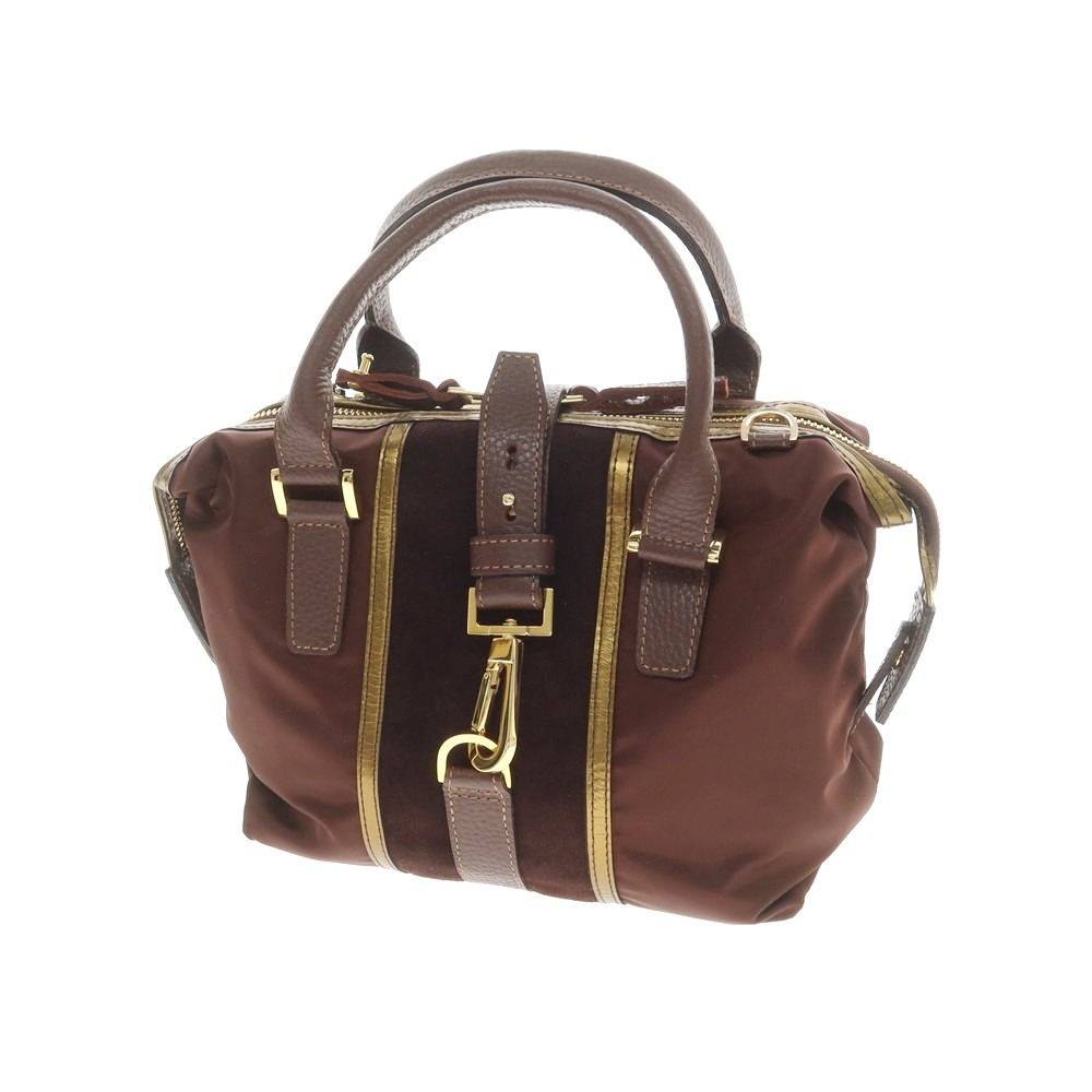 【中古】【未使用】ボンジャポネ BONJAPONE ナイロン ハンドバッグ ブラウン【W33.5xH18xD10.5】【BRW】【S/S/A/W】【状態ランクS】【レディース】【749196】[CPD]