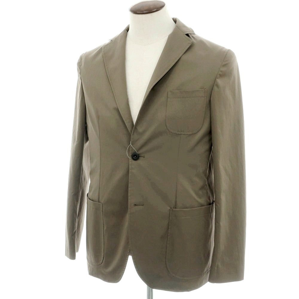 【新品】投げること御召しもの SLOWEAR TEKNOSARTORIAL ポリエステル テーラードジャケット オリーブ【大きさ50】【S/S】【物質の状態序列付けるN】【メンズ】[BPD]