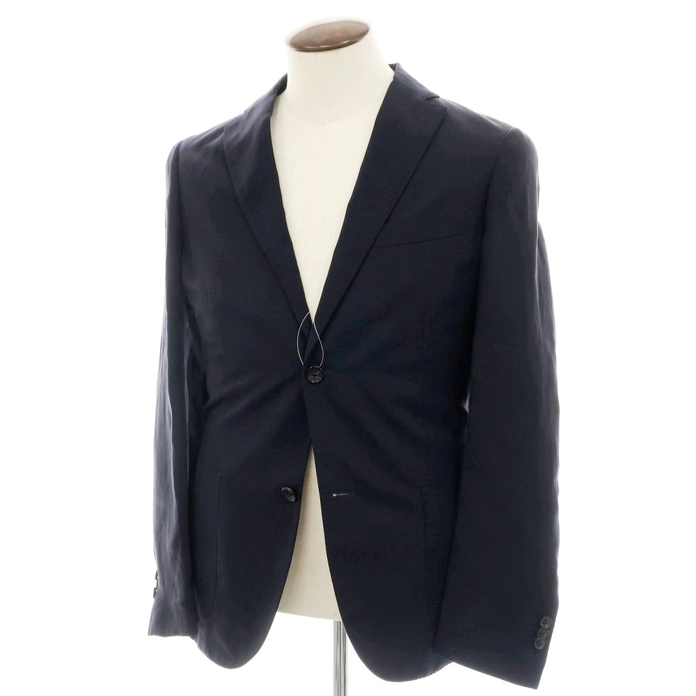 【新品】モンテドーロ Montedoro リヨセルリネン テーラードジャケット ネイビー【サイズ50】【S/S】【状態ランクN】【メンズ】[APD]