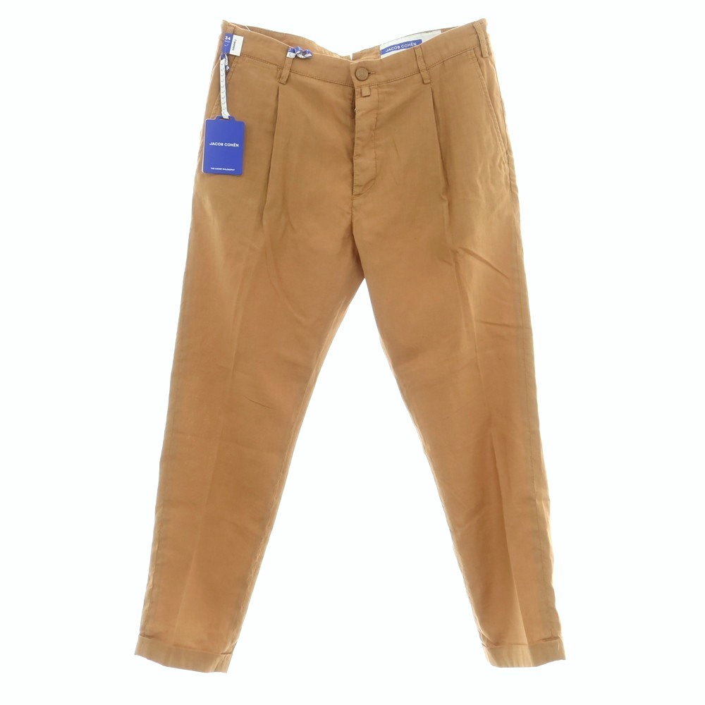 【新品アウトレット】ヤコブコーエン JACOB COHEN HENRY ストレッチ リネンコットン カジュアルスラックスパンツ キャメルブラウン系【サイズ34】【S/S】【状態ランクN-】【メンズ】[APD] 22,605円
